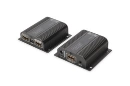 Digitus Przedłużacz/Extender HDMI do 50m po skrętce Cat.6/7 UTP, 1080p 60Hz FHD, HDCP 1.2, IR, audio (zestaw)