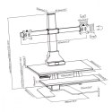 Maclean Uchwyt na dwa monitory Elektryczny MC-796