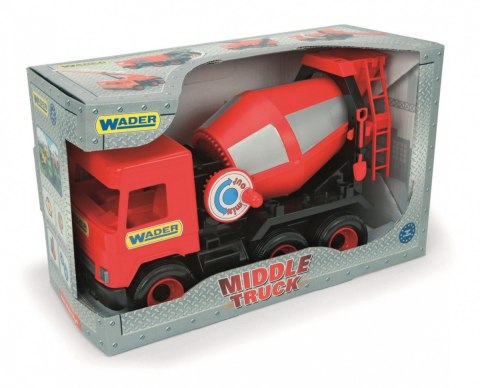 Wader Betoniarka czerwona 38 cm Middle Truck w kartonie