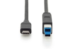 Digitus Kabel połączeniowy USB 3.0 SuperSpeed 5Gbps Typ USB C/B M/M Power Delivery czarny 1.8m