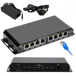 Extralink Przełącznik Gigabit PoE 8-7 port 24V 60W