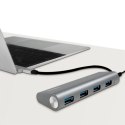 LogiLink Hub 4xUSB 3.1, USB-C, aluminiowa obudowa