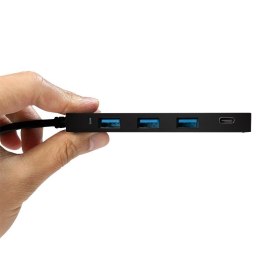 LogiLink Hub USB-C 3.1 4-porty ultra slim, czarny