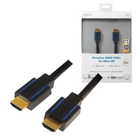 LogiLink Kabel premium HDMI Ultra HD, 5m