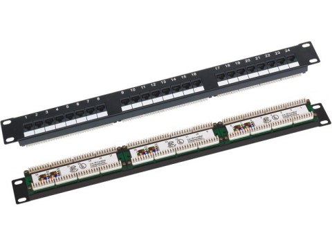 Q-LANTEC Patchpanel UTP kat.6 19 cali 1U 24xRJ45 LSA