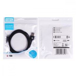 TB Kabel USB-USB C 1.5m czarny sznurek