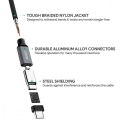 AUKEY CB-CD6 kabel USB-C - USB-C 2m 60W PD 3A 20V nylonowy oplot czarny
