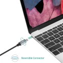 AUKEY CB-CD6 kabel USB-C - USB-C 2m 60W PD 3A 20V nylonowy oplot czarny