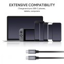 AUKEY CB-CD6 kabel USB-C - USB-C 2m 60W PD 3A 20V nylonowy oplot czarny