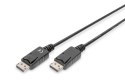 Digitus Kabel połączeniowy DisplayPort z zatrzaskami 1080p 60Hz FHD Typ DP/DP M/M czarny 1m