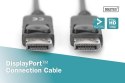 Digitus Kabel połączeniowy DisplayPort z zatrzaskami 1080p 60Hz FHD Typ DP/DP M/M czarny 2m