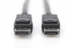 Digitus Kabel połączeniowy DisplayPort z zatrzaskami 8K 30Hz UHD Typ DP/DP M/M czarny 2m