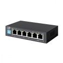 Extralink Switch KRIOS PoE 4x Gigabit PoE/PoE+, 2x RJ45 Uplink Gigabit, 60W