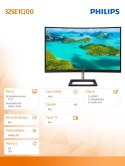 Philips Monitor 325E1C 31.5 cala Curved VA HDMI DP