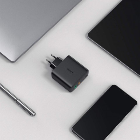 AUKEY PA-D3 ładowarka sieciowa 2xUSB Power Delivery (1xUSB A+1xUSB C) 60W 5.4A