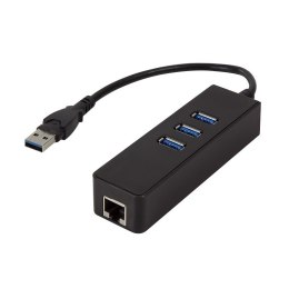 LogiLink Adapter Gigabit Ethernet do USB 3.0 z hubem USB 3.0