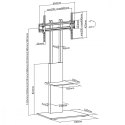 Maclean Stand do telewizora na kółkach Wózek MC-865