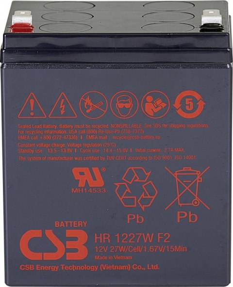 CSB Akumulator HR1227WF2 27W@15min 6.5Ah 3-5lat