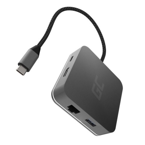 Green Cell Hub USB-C GC 6w1 3xUSB 3.0, HDMI, RJ45 (Ethernet), USB-C PD