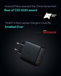 AUKEY PA-B3 Omnia GaN ładowarka sieciowa 2xUSB Power Delivery (1xUSB A+1xUSB C) 65W 5.4A