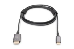 Digitus Kabel adapter HDMI 4K 30Hz na USB Typ C 3.1 metalowa obudowa HQ czarny 1.8m