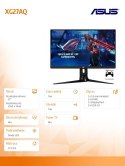 Asus Monitor 27 cali XG27AQ ROG STRIX WQHD IPS 170Hz 1mGTG HDMIx2 DP USB3.0 Głośnik PIVOT