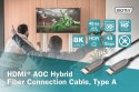 Digitus Kabel połączeniowy hybrydowy AOC HDMI 2.1 Ultra High Speed 8K/60Hz UHD HDMI A/HDMI A M/M 15m Czarny