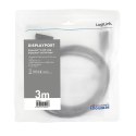 LogiLink Kabel DisplayPort 1.2 do DVI 3m Czarny