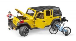 BRUDER Jeep Wrangler Rubicon z rowerem i figurką