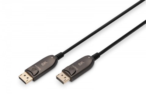 Digitus Kabel połączeniowy hybrydowy AOC DisplayPort 1.4 8K/60Hz UHD DP/DP M/M 15m Czarny