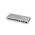 Zyxel Przełącznik zarządzalny XGS1250-12, 12-Port Gigabit webmanaged Switch with 8 port 1G + 3-Port MultiGig 1/2.5/5/10G + 1-Por