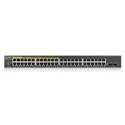 Zyxel Przełącznik zarządzalny GS1900-48HP v2, 48-port GbE L2 Smart Switch 170W rack GS1900-48HPv2