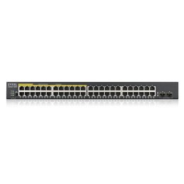 Zyxel Przełącznik zarządzalny GS1900-48HP v2, 48-port GbE L2 Smart Switch 170W rack GS1900-48HPv2