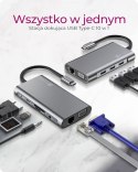 IcyBox Stacja dokująca IB-DK4040-CPD TYPE-C z dwoma interfejsami wideo