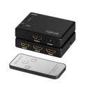 LogiLink Przełącznik Switch 3x1 HDMI, 1080p 60Hz, z pilotem