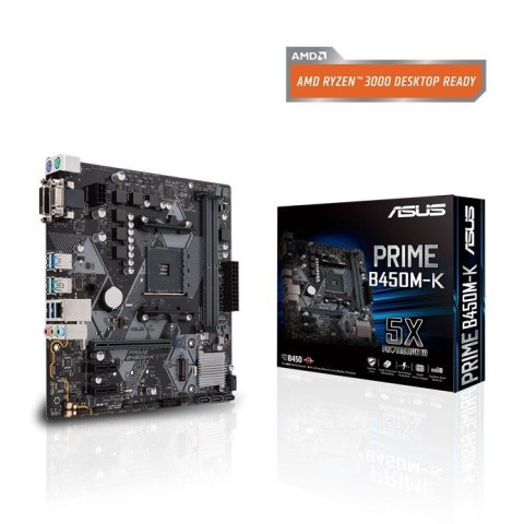 Asus Płyta główna PRIME B450M-K II AM4 2D DR4 DVI/DSUB/USB3.1/M.2 mATX