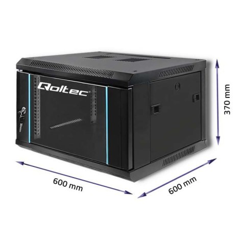 Qoltec Szafa RACK 19 cali | 6U | 600 x 370 x 600