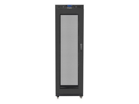 Lanberg Szafa instalacyjna rack stojąca 19 42U 600x800 czarna, drzwi perforowane lcd (flat pack)