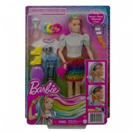 Mattel Lalka Barbie Fryzura Kolorowa panterka