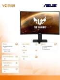 Asus Monitor 32 cale VG32VQR 165Hz WQHD HDMI DP 1800R HDR400 Głośnik 400cd/m2 G-SYNC Regulacja wysokości 0-140mm