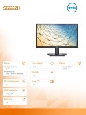 Dell Monitor SE2222H 21,5 cali LED 1920x1080/HDMI/VGA/3Y