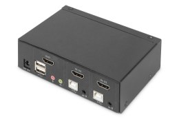 Digitus Przełącznik KVM 2 portowy HDMI, 4K 30Hz