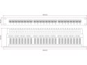 ALANTEC Patch panel UTP kat.5e 24 porty LSA z półką 1U