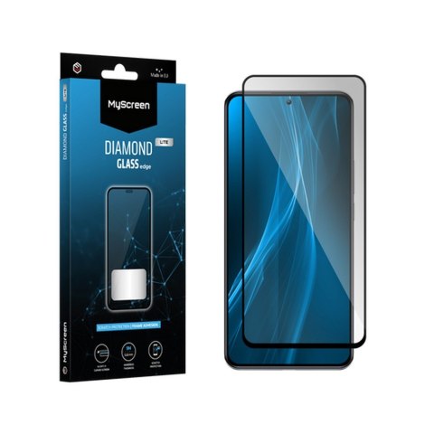 MyScreen Protector Szkło Hartowane Diamond Glass Lite FullGlue APPLE iPhone 13/13 Pro 6.1 Czarny