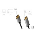 LogiLink Kabel DisplayPort 4K/60 Hz,DP do HDMI aluminiowy 2m