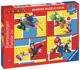 Ravensburger Polska Puzzle 4x100 elementów Super Mario