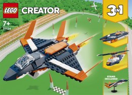 LEGO Klocki Creator 31126 Odrzutowiec naddźwiękowy 3 w 1