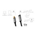 LogiLink Kabel USB-C M/F,4K/60Hz aluminiowy 0.5m