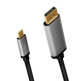 LogiLink Kabel USB-C do DP, 4K 60Hz aluminiowy 1.8m