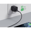 AUKEY CB-CL02 kabel Lightning - USB-C 1,2m MFi Apple USB-PD nylonowy oplot czarny